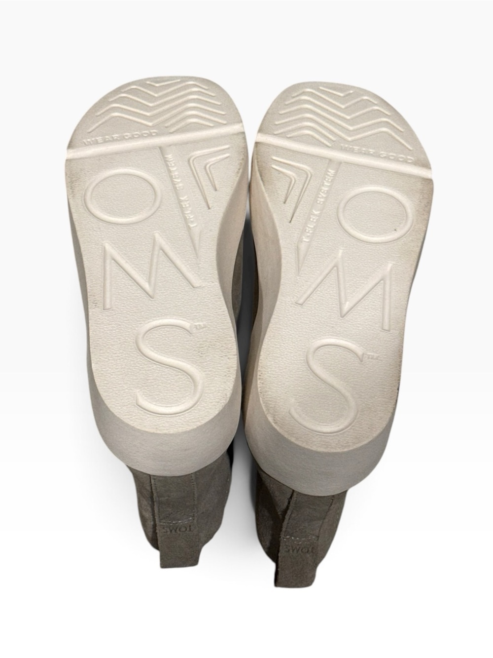 TOMS Verona Mid Platform Sneakers Dune Grey Suede Size 8 NWT - Picture 8 of 9